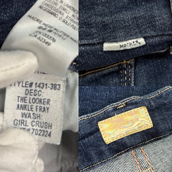 MOTHER The Looker Ankle Fray Mid Rise Skinny Jeans in 'Girl Crush' size 26 - Picture 7 of 9